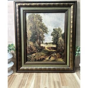 The Cornfield Print John Constable Fine Hardwood Frame Print Measures 11x14 VTG